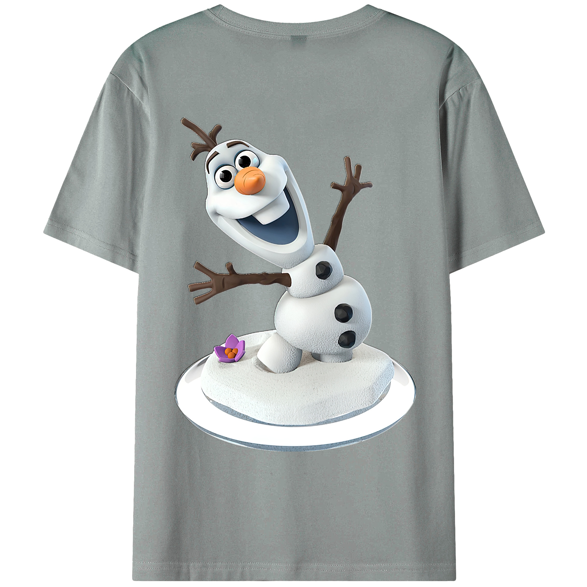 （画像用） アナと雪の女王 アンナ エルサ Frozen Anna Elsa 綿100％ メンズ半袖Tシャツ（バックプリント） 通気性
